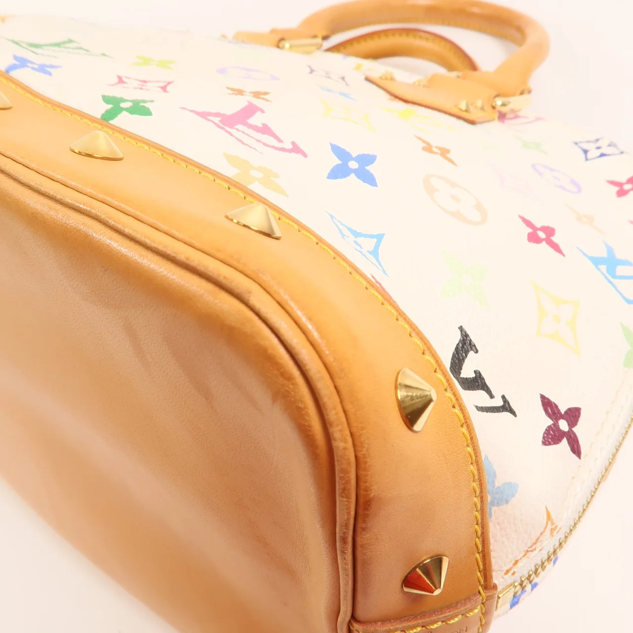 LOUIS VUITTON Alma M92637 Handbag Coated Canvas 白色 Coated Canvas Rank B - Thumbnail 13
