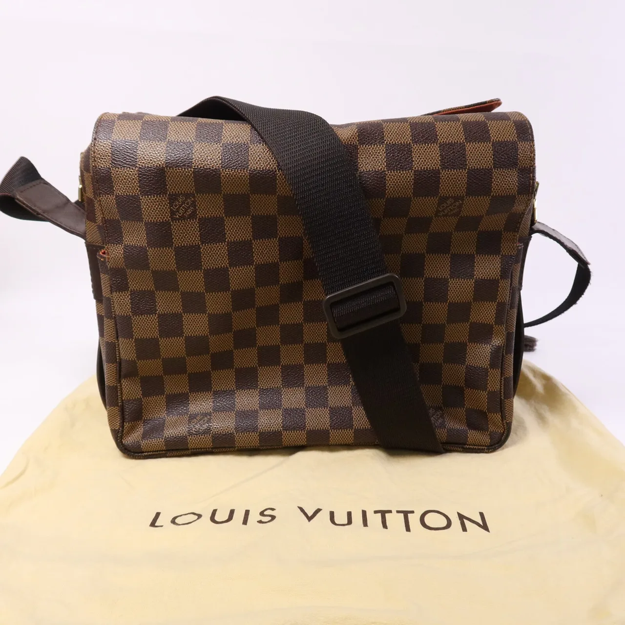 LOUIS VUITTON Naviglio N45255 Shoulder Bag Coated Canvas 棕色 / Brown Coated Canvas Rank B - Thumbnail 11
