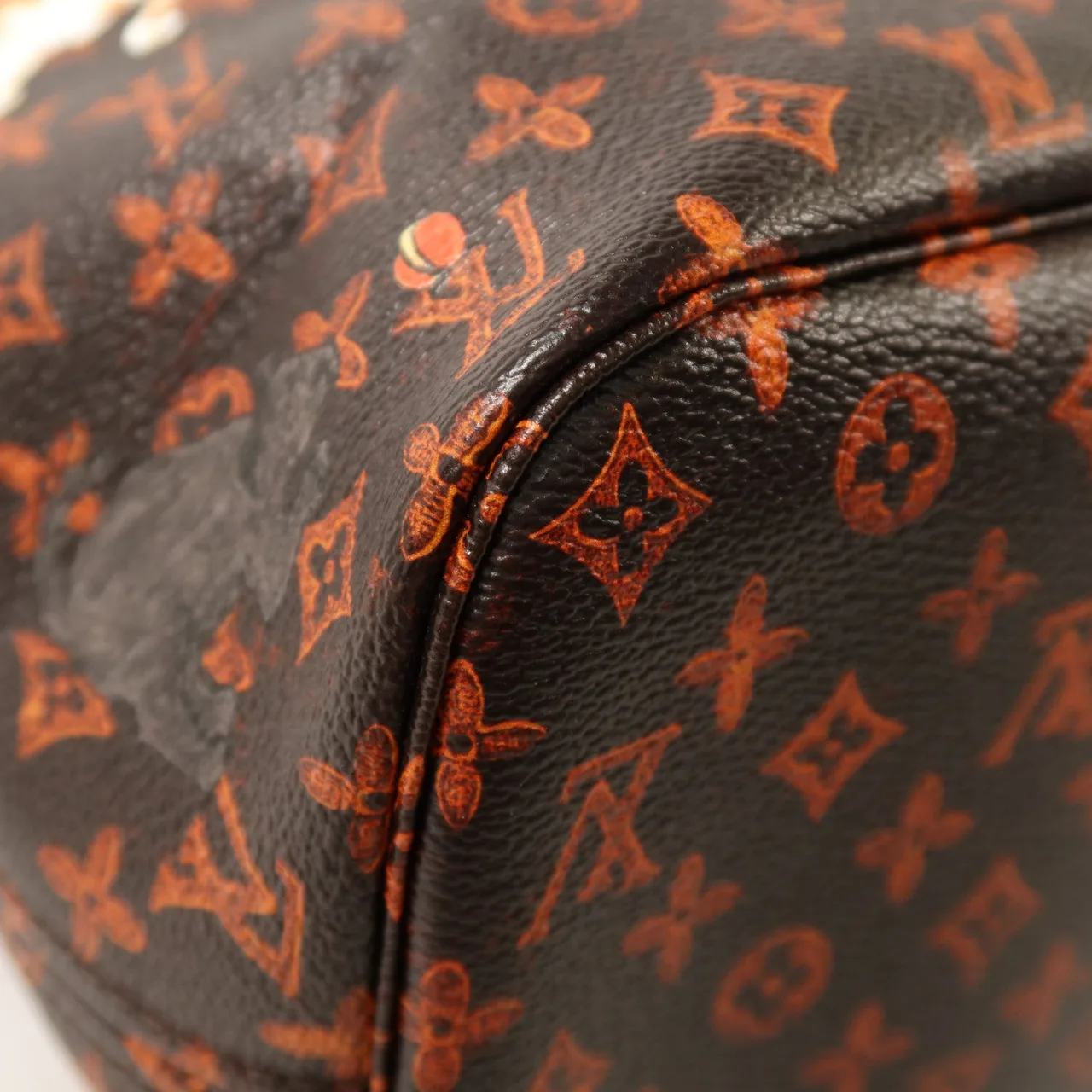 LOUIS VUITTON Neverfull M44441 Tote Bag Coated Canvas 棕色 / 橘色 Coated Canvas Rank A - Thumbnail 10