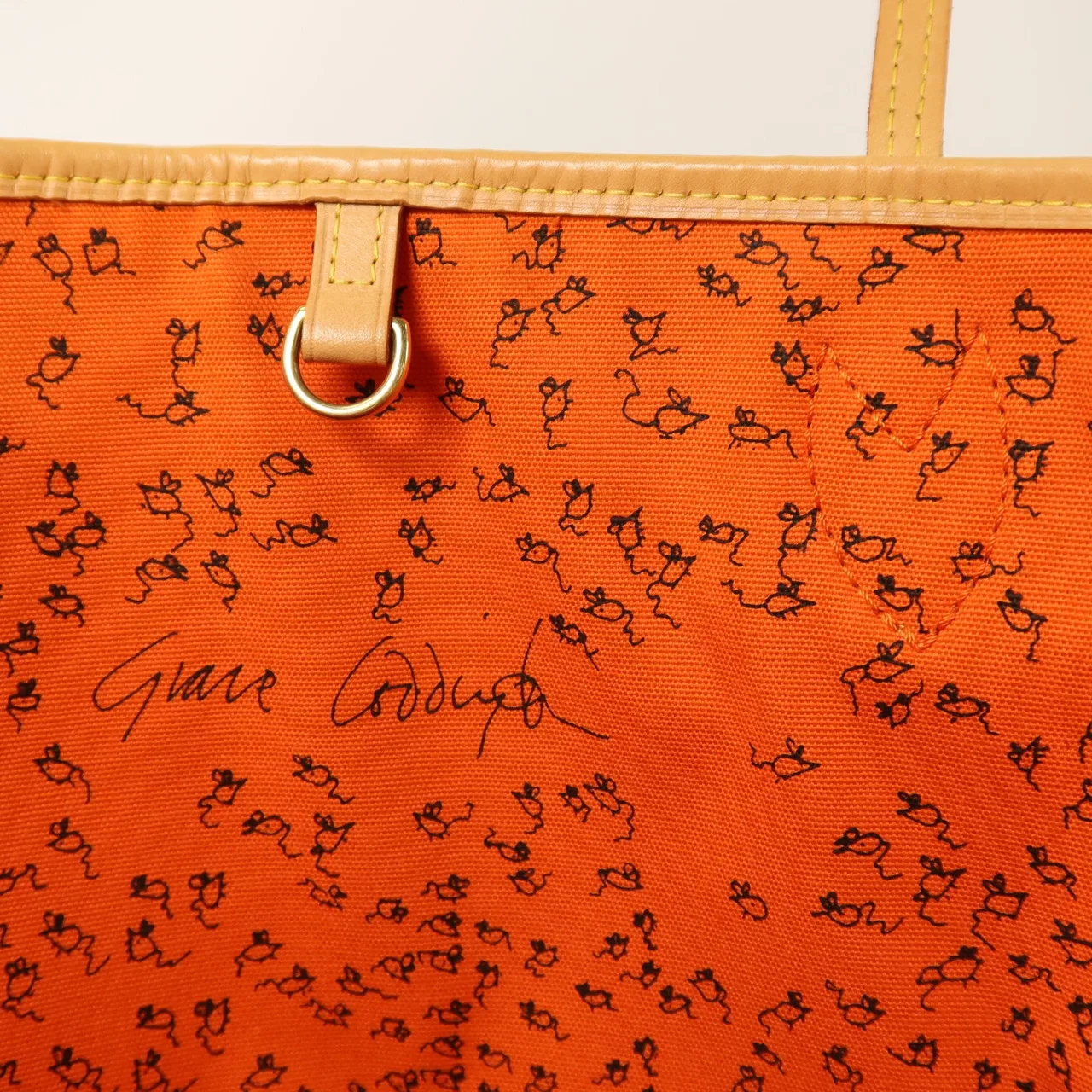 LOUIS VUITTON Neverfull M44441 Tote Bag Coated Canvas 棕色 / 橘色 Coated Canvas Rank A - Thumbnail 14