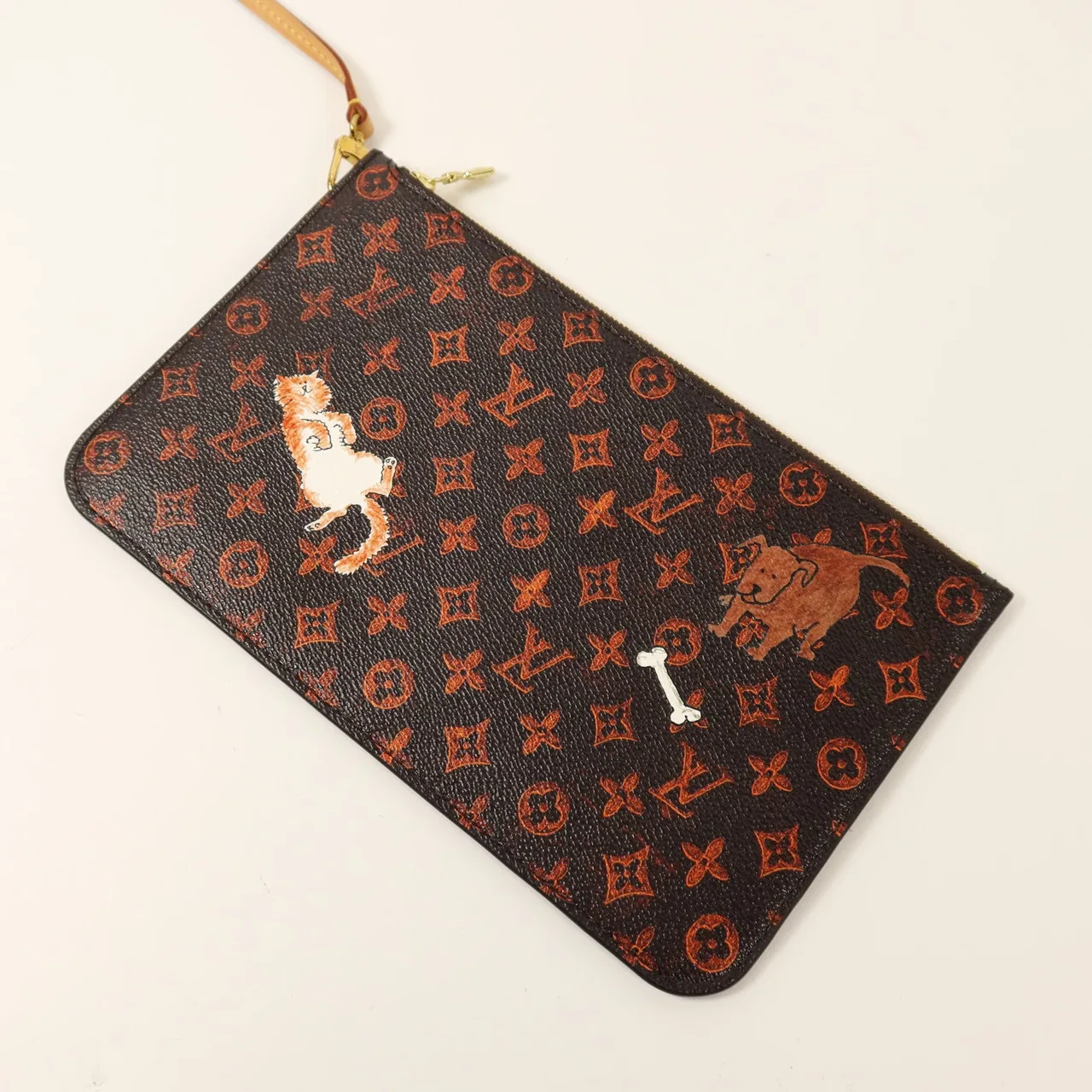 LOUIS VUITTON Neverfull M44441 Tote Bag Coated Canvas 棕色 / 橘色 Coated Canvas Rank A - Thumbnail 15