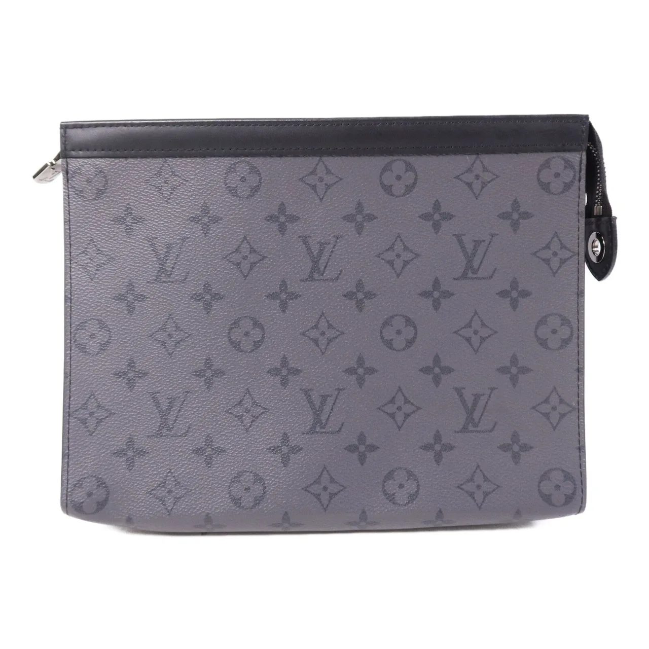 LOUIS VUITTON Pochette Voyage M69535 Clutch Coated Canvas 灰色 / Black