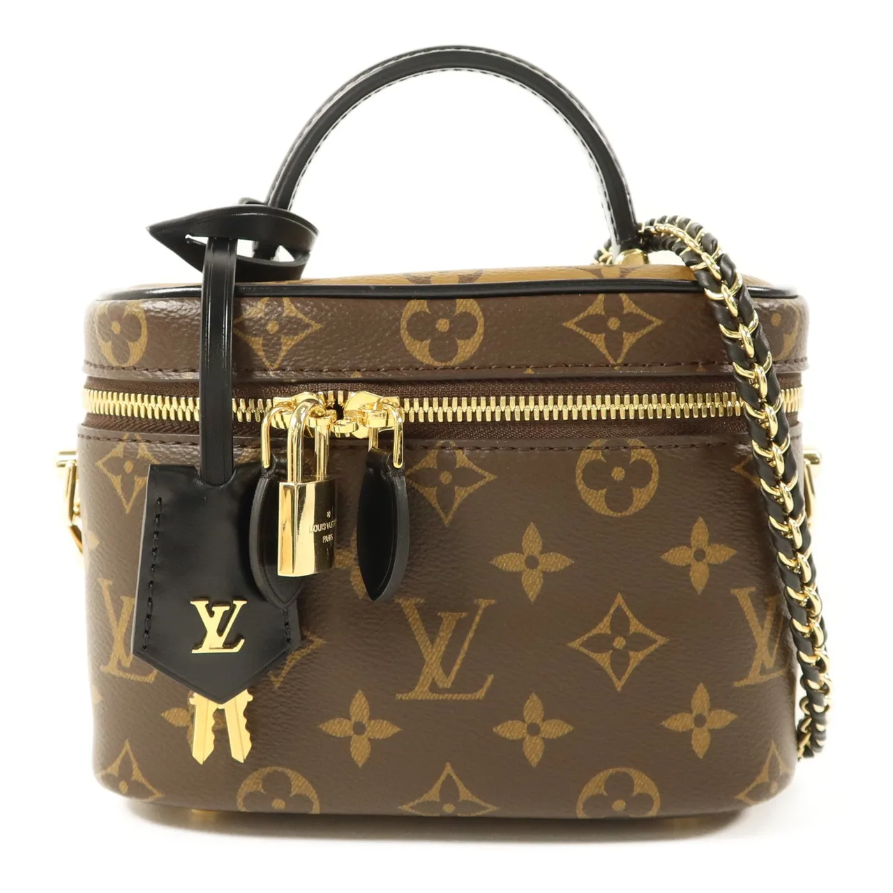 LOUIS VUITTON Vanity M45165 兩用包 塗層帆布 棕色 / Brown