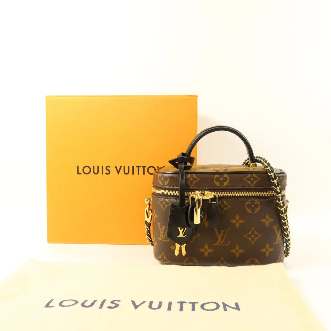 LOUIS VUITTON Vanity M45165 兩用包 塗層帆布 棕色 / Brown 塗層帆布 中古品A - 縮圖 10