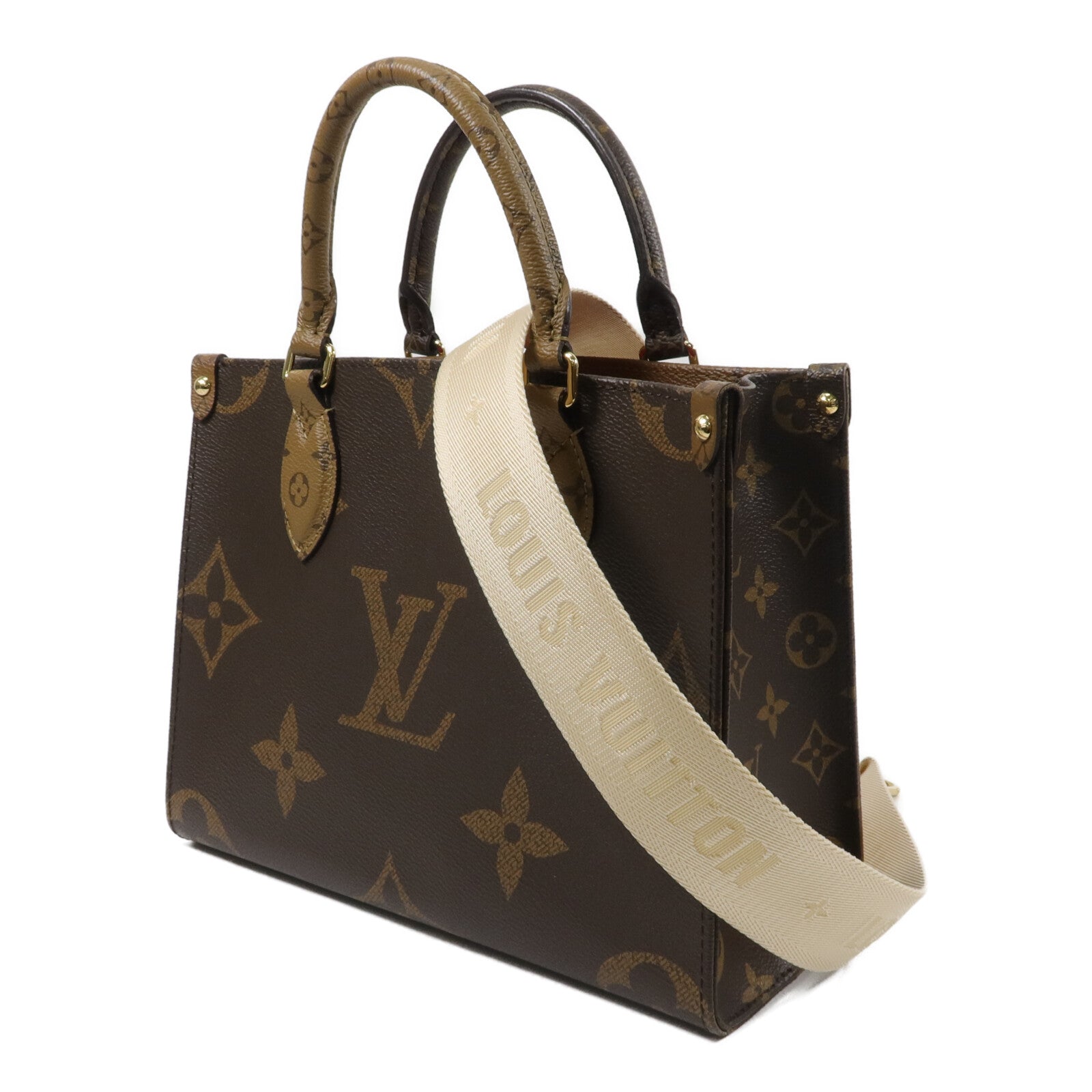 LOUIS VUITTON OnTheGo M46373 2-Way Bag Coated Canvas 3